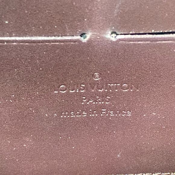 Louis Vuitton Long Wallet Monogram Vernis Zippy Wallet M93522 Amarant Leather - Picture 5 of 10